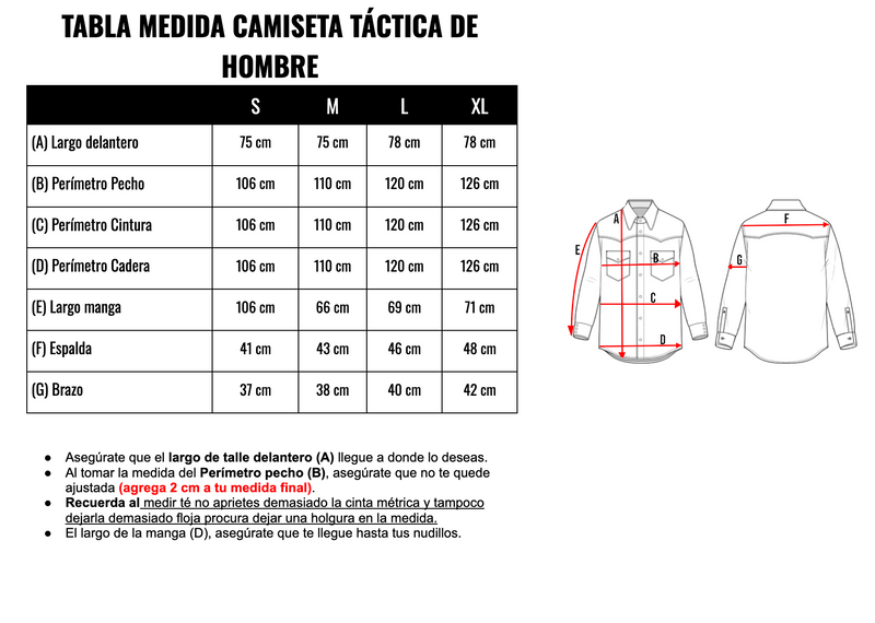 Camisa Tactica - Hombre