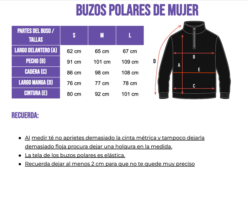 Buzo Polar Basic - Mujer