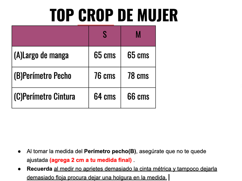 Crop Top Manga Larga - Mujer