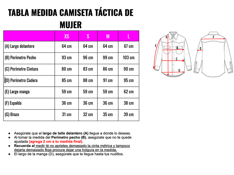Camisa Tactica - Mujer
