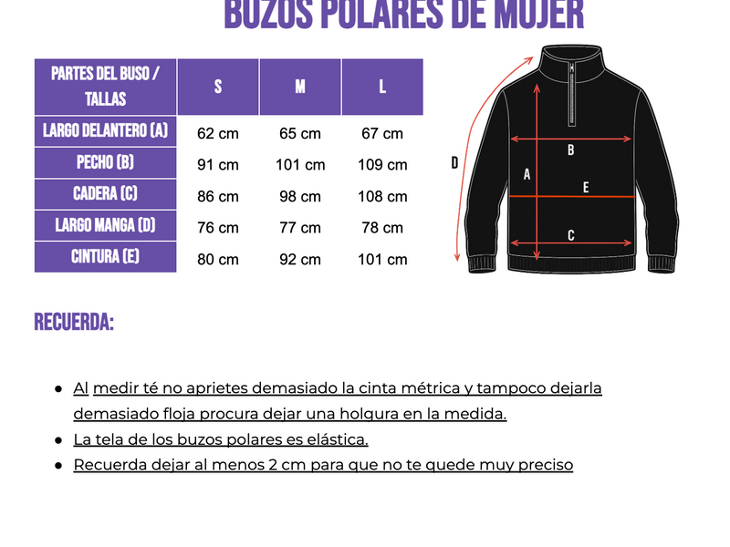 Buzo Polar Basic - Mujer