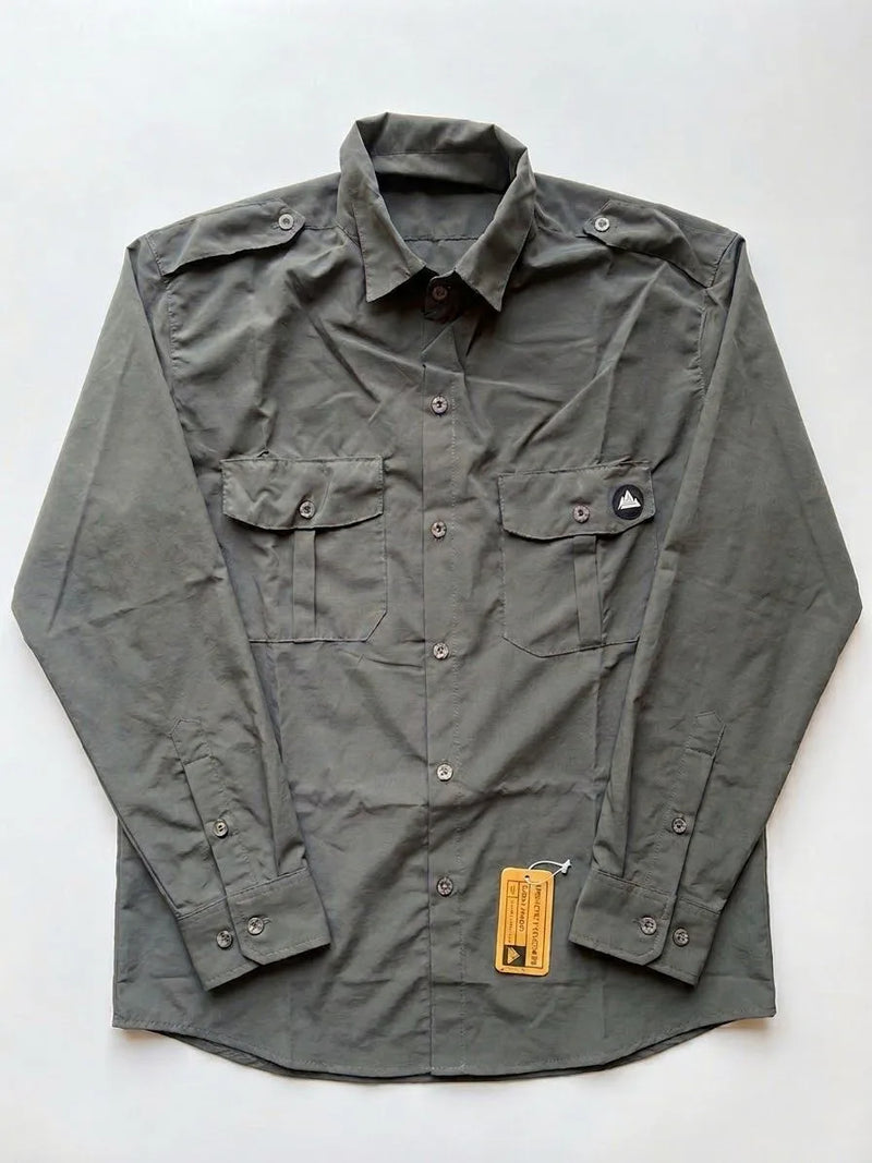 Camisa Tactica - Hombre - Color Gris oscuro