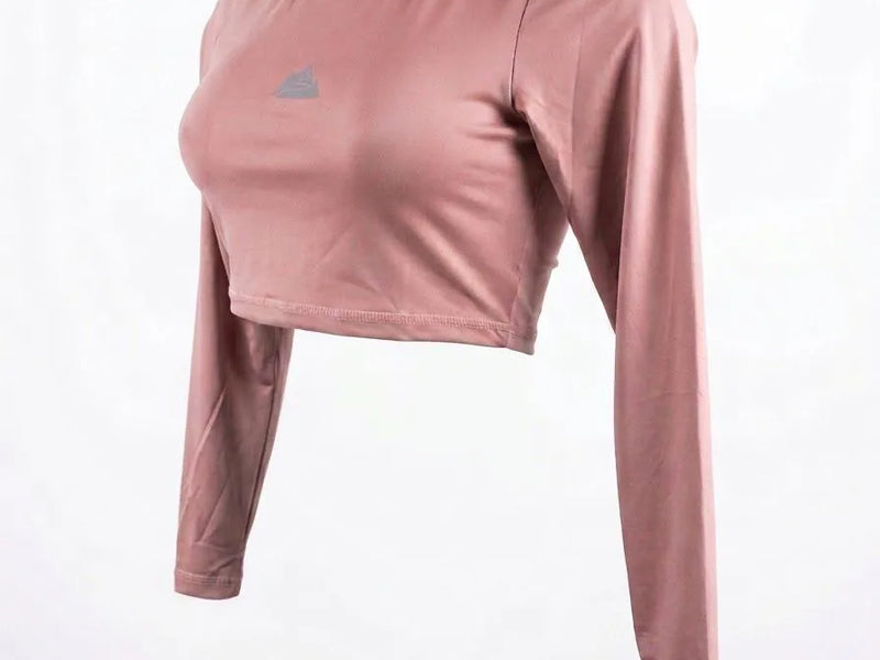 Crop Top Manga Larga - Mujer - Color Palo de rosa