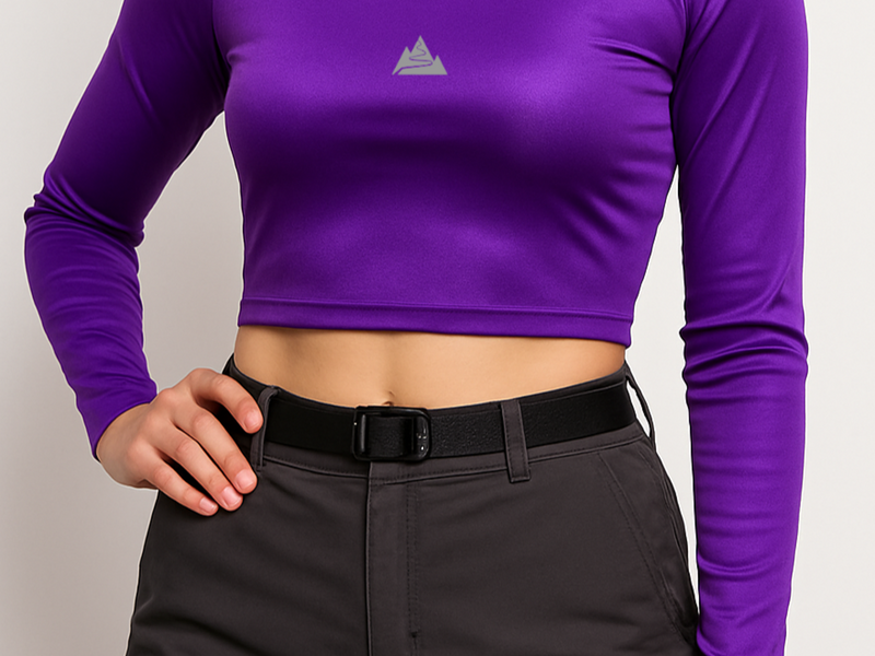 Crop Top Manga Larga - Mujer